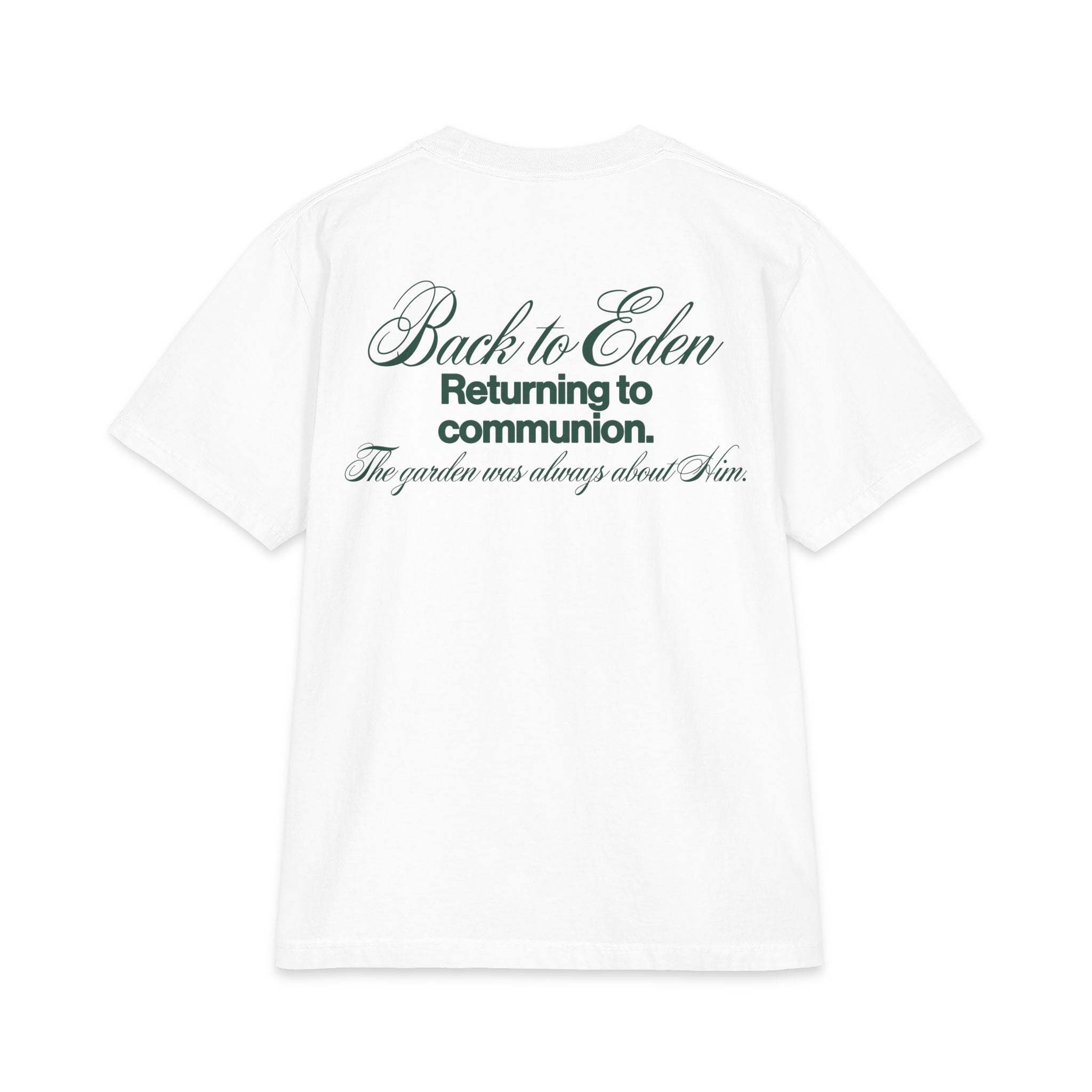 BACK TO EDEN - WHITE TEE