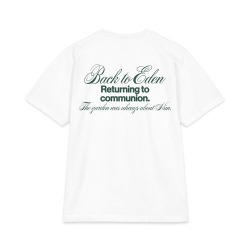 BACK TO EDEN - WHITE TEE